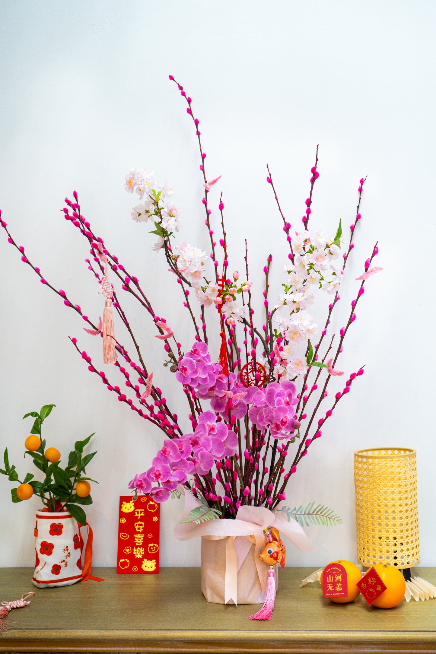 Blossom Harmony Willow (with Silky Orchids & Cherry Blossoms)