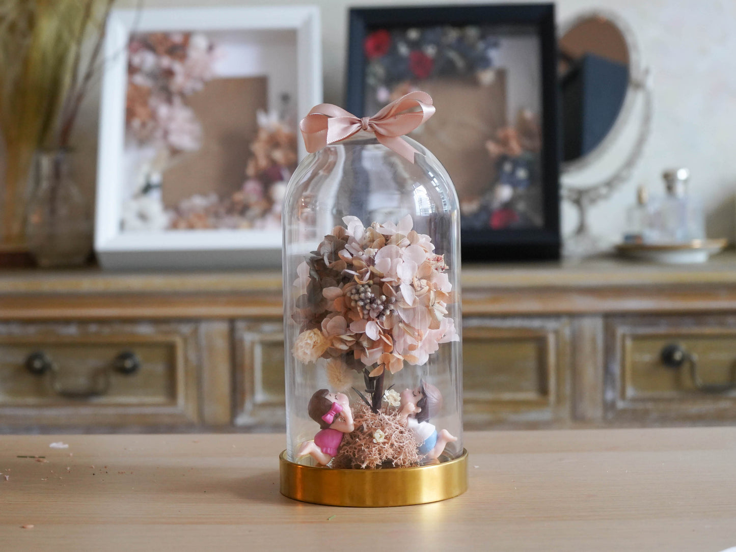 EVERLASTING HYDRANGEAS FLORAL JAR